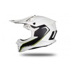 Casca motocross/enduro Ufo Plast Intrepid, alb/negru, mat