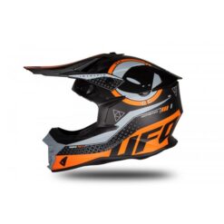 Casca motocross/enduro Ufo Plast Intrepid, negru/portocaliu, mat