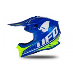 Casca motocross/enduro Ufo Plast Intrepid, albastru/verde-fluo