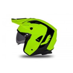 Casca semi-integrala Ufo Plast Sheratan Jet, vizor fumuriu, verde-fluo/negru